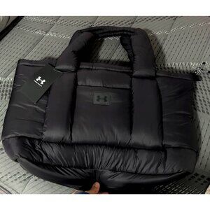NEW $85 Under Armour studio puffer zip top tote bag